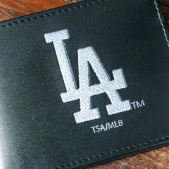 Los Angeles Dodgers Black Bi-Fold Embroidered Wallet w/ RFID Blocking, MLB, Home