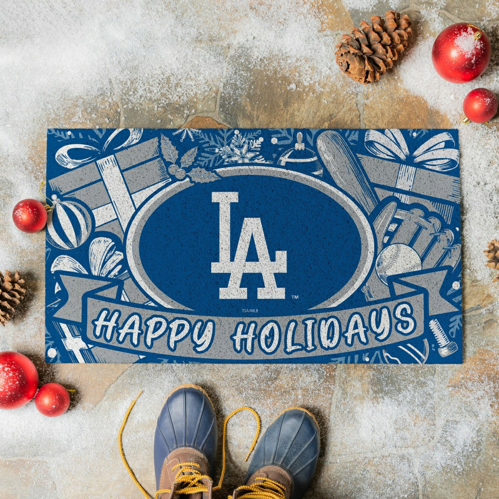Los Angeles Dodgers Holiday PVC Mat, 28"x16", MLB