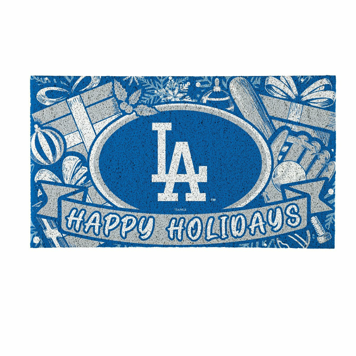 Los Angeles Dodgers Holiday PVC Mat, 28"x16", MLB