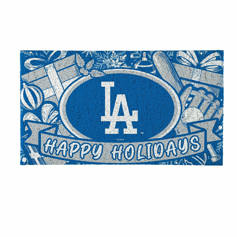 Los Angeles Dodgers Holiday PVC Mat, 28"x16", MLB