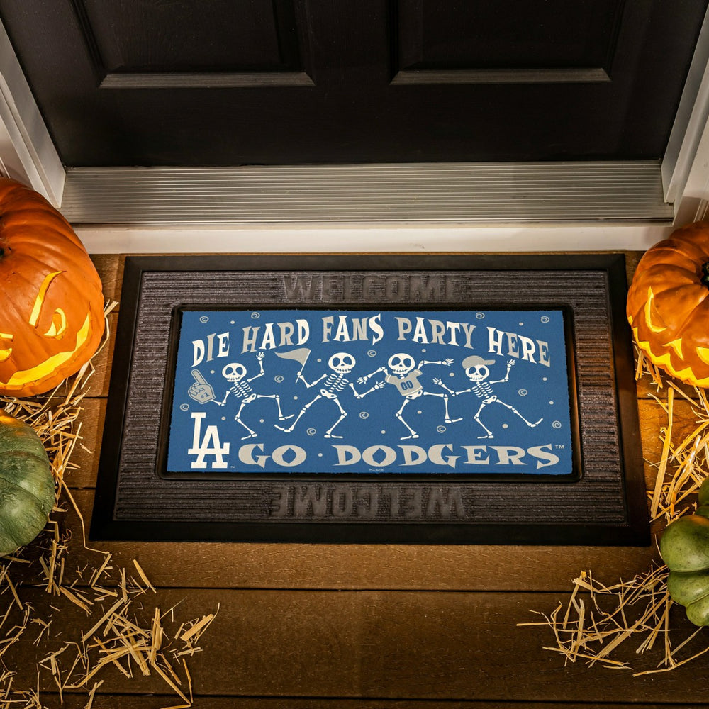 Los Angeles Dodgers Flocked Coir Halloween Sassafras Switch Mat, 22"x1, MLB