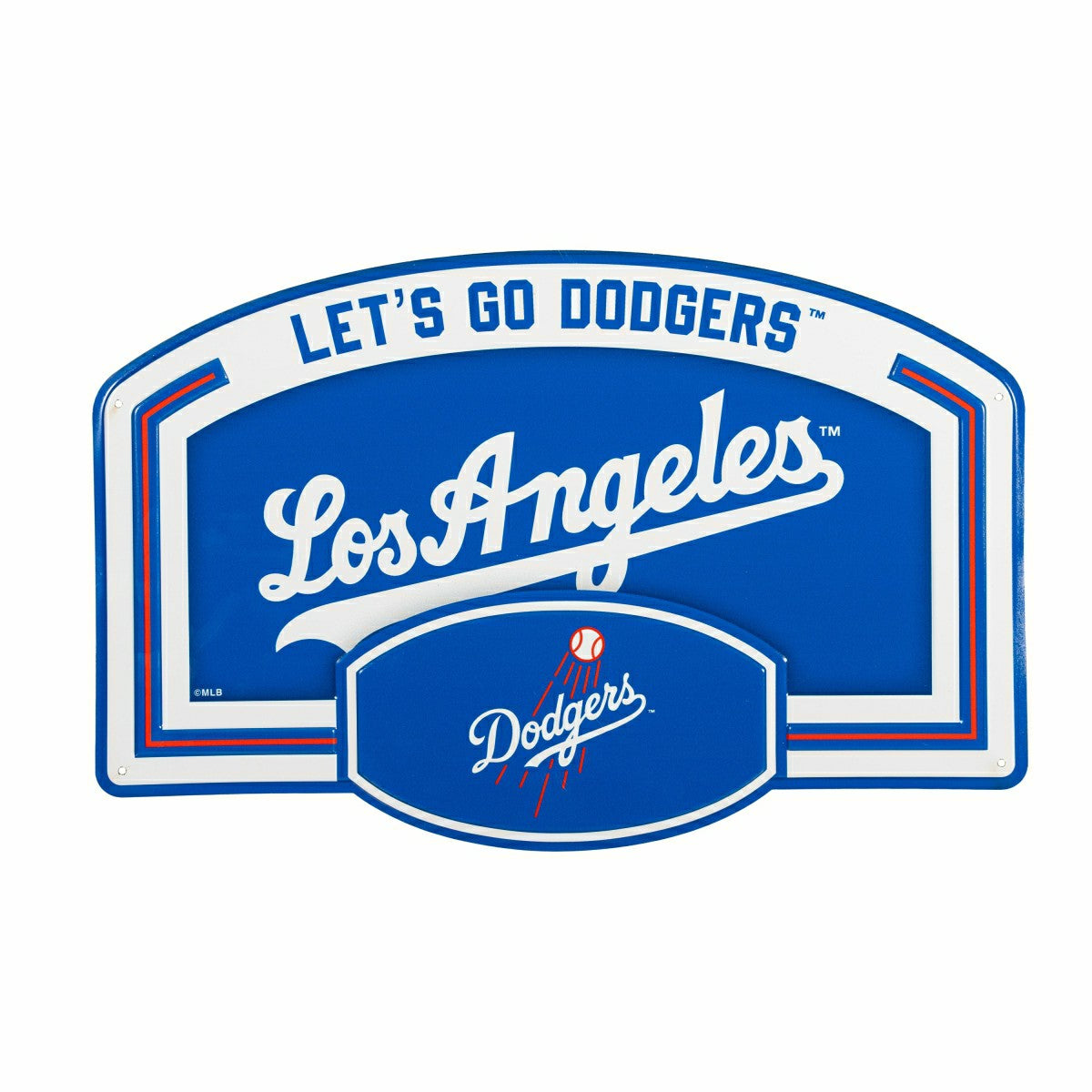 Los Angeles Dodgers USA Embossed Steel Wall Sign, 11" x 17", MLB, Home