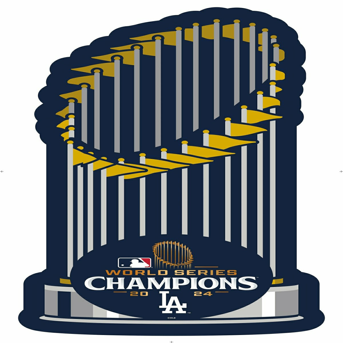 Los Angeles Dodgers LED Wall Decor, Edgelite, WS24 Champions, Trophy S, MLB