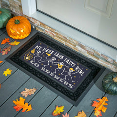 Milwaukee Brewers Flocked Coir Halloween Sassafras Switch Mat, 22"x10", MLB