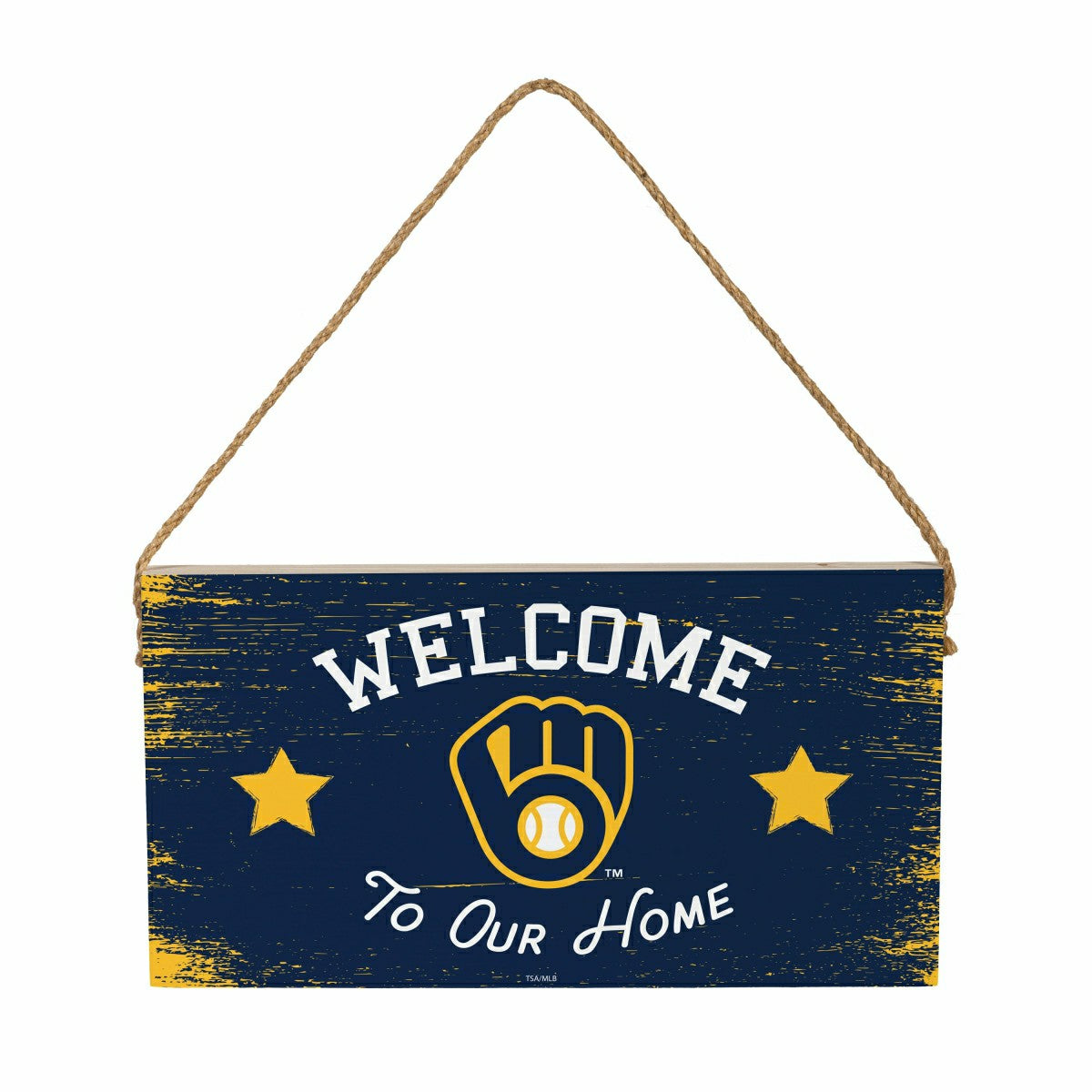 Milwaukee Brewers Wood Wall Sign, 6x11, MLB, Home