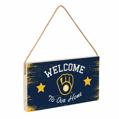 Milwaukee Brewers Wood Wall Sign, 6x11, MLB, Home