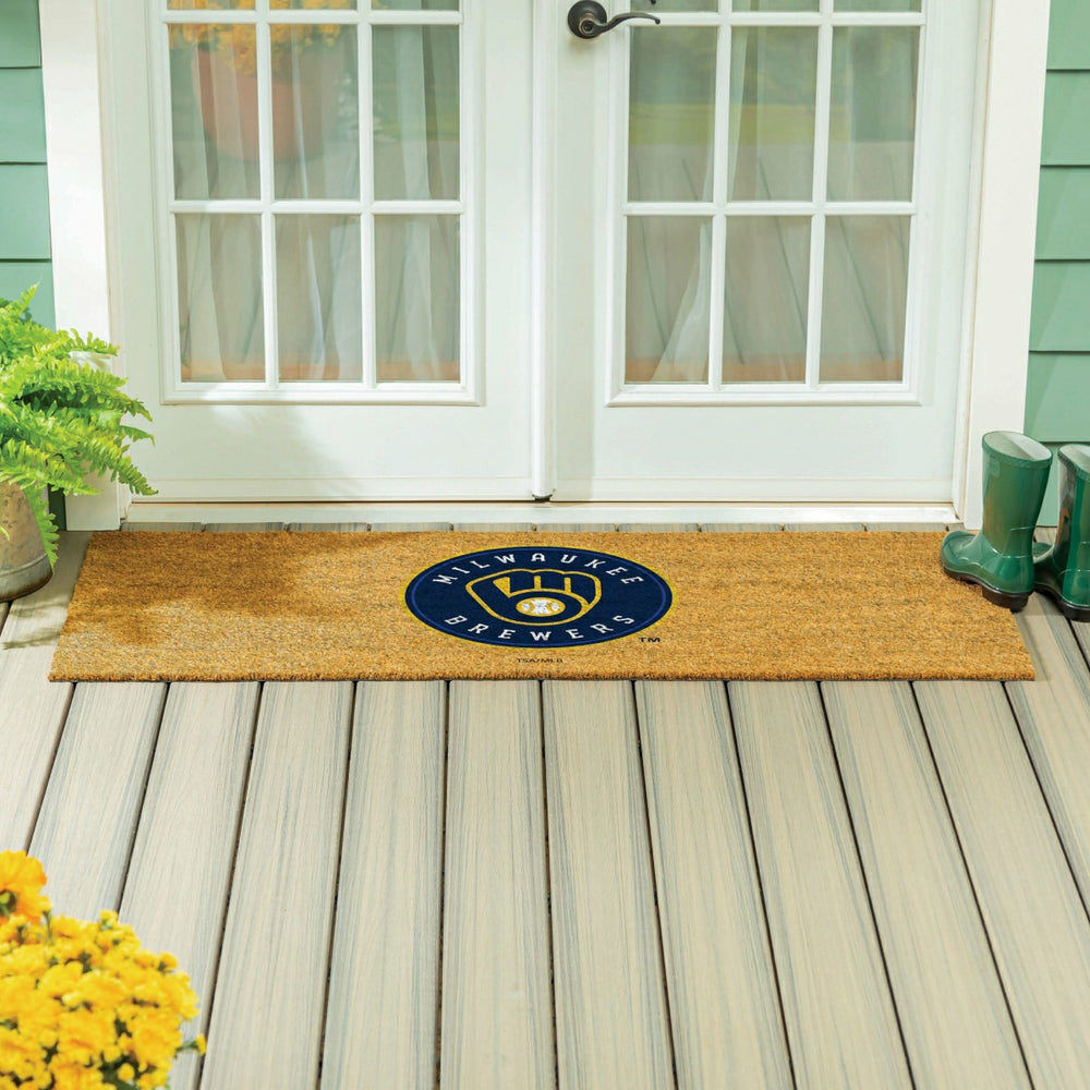 Milwaukee Brewers Extra Large Full Color Coir Mat, 60"x24", MLB