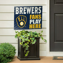 Milwaukee Brewers Coroplast Yard Sign "Fans Play Here", MLB, Home