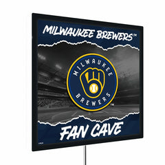 Milwaukee Brewers 23"H x 23"L LED Wall Decor, Edgelite, Square, MLB, Home