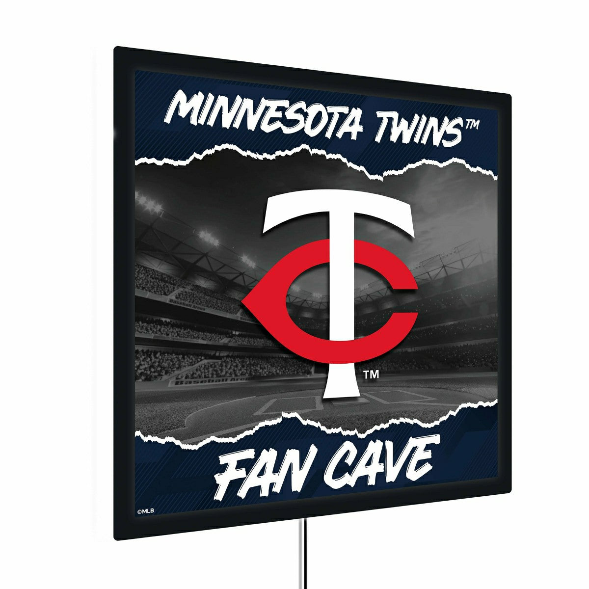 Minnesota Twins 23"H x 23"L LED Wall Decor, Edgelite, Square, MLB, Home