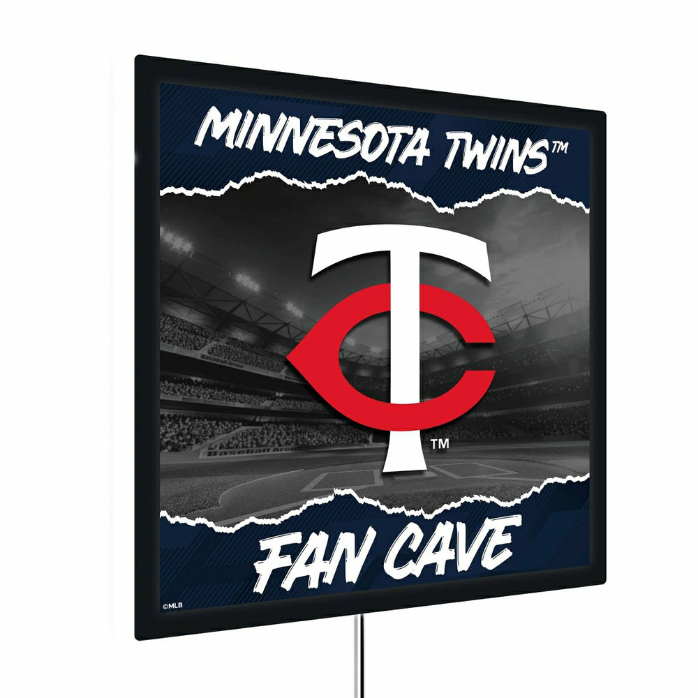 Minnesota Twins 23"H x 23"L LED Wall Decor, Edgelite, Square, MLB, Home
