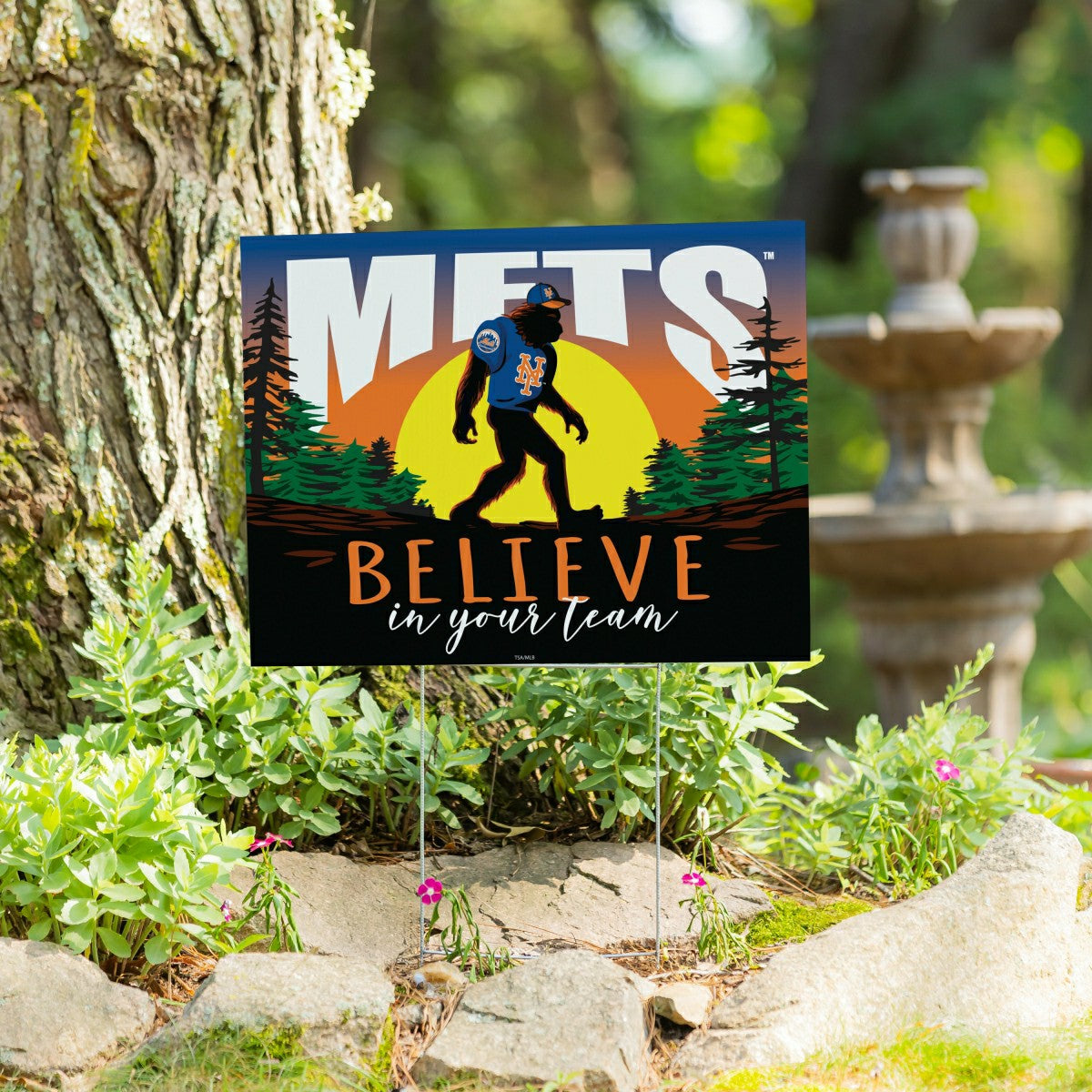 New York Mets Yard Sign, Bigfoot, MLB, Home