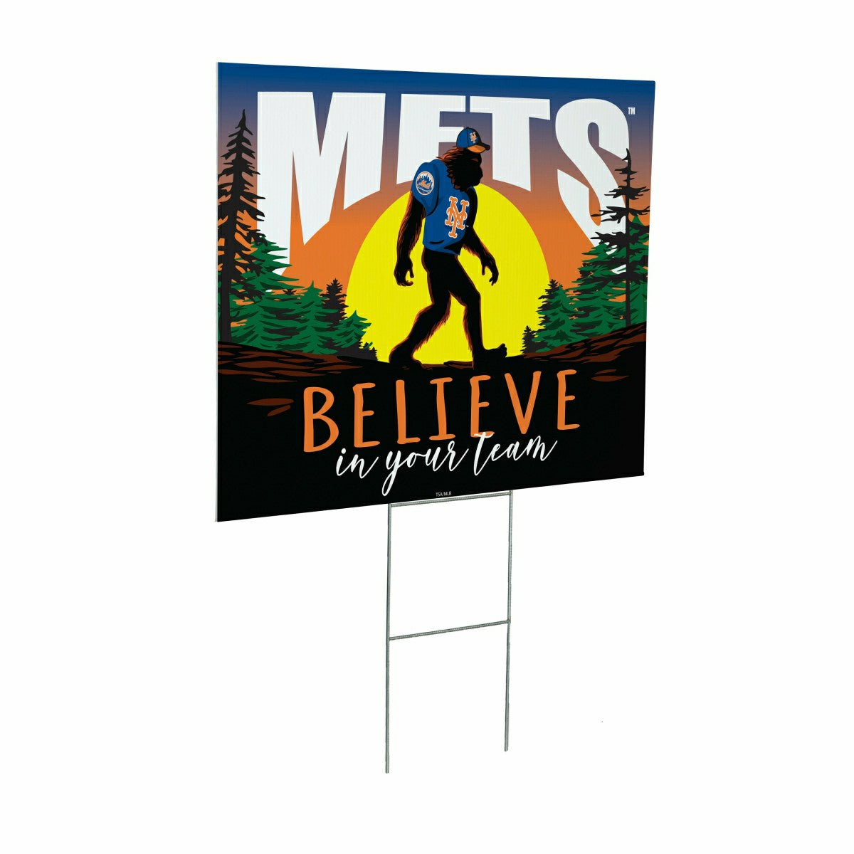 New York Mets Yard Sign, Bigfoot, MLB, Home