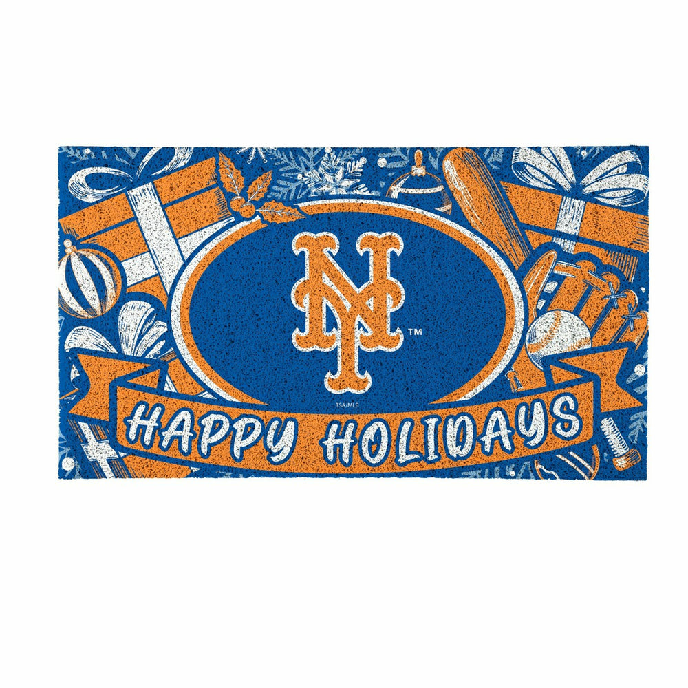 New York Mets Holiday PVC Mat, 28"x16", MLB