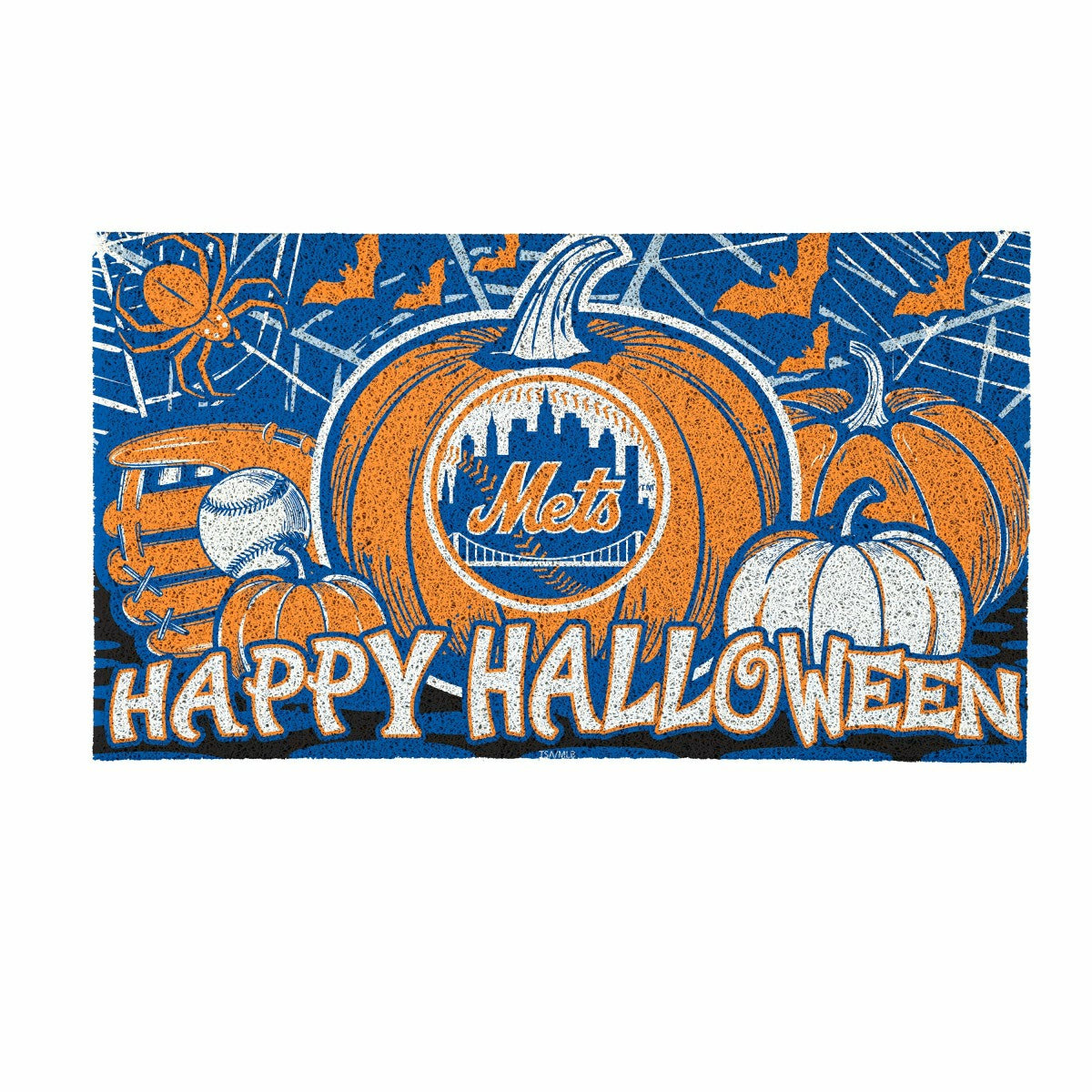New York Mets Halloween PVC Mat, 28"x16", MLB