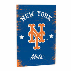 New York Mets Wood Wall Sign, 16x24, MLB, Home