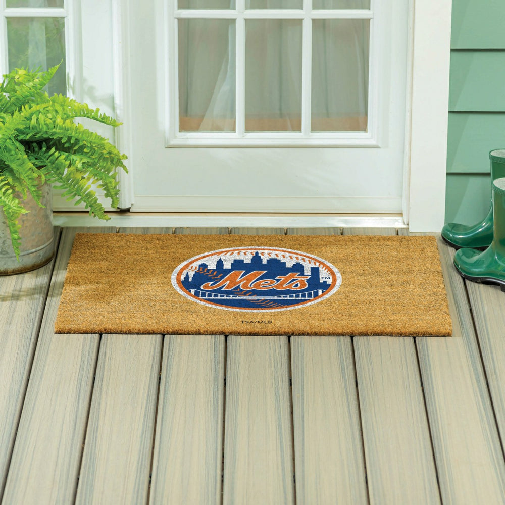 New York Mets Large Full Color Coir Mat, 36"x24", MLB