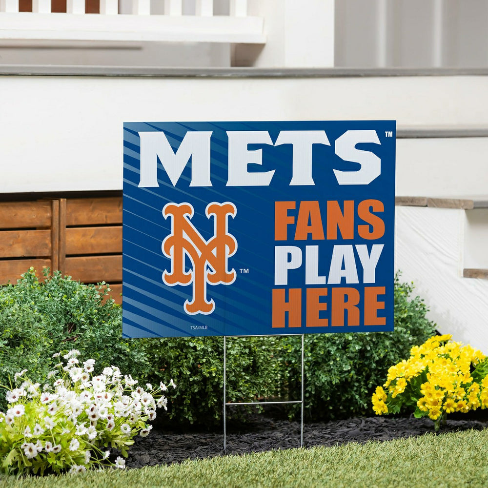 New York Mets Coroplast Yard Sign "Fans Play Here", MLB, Home