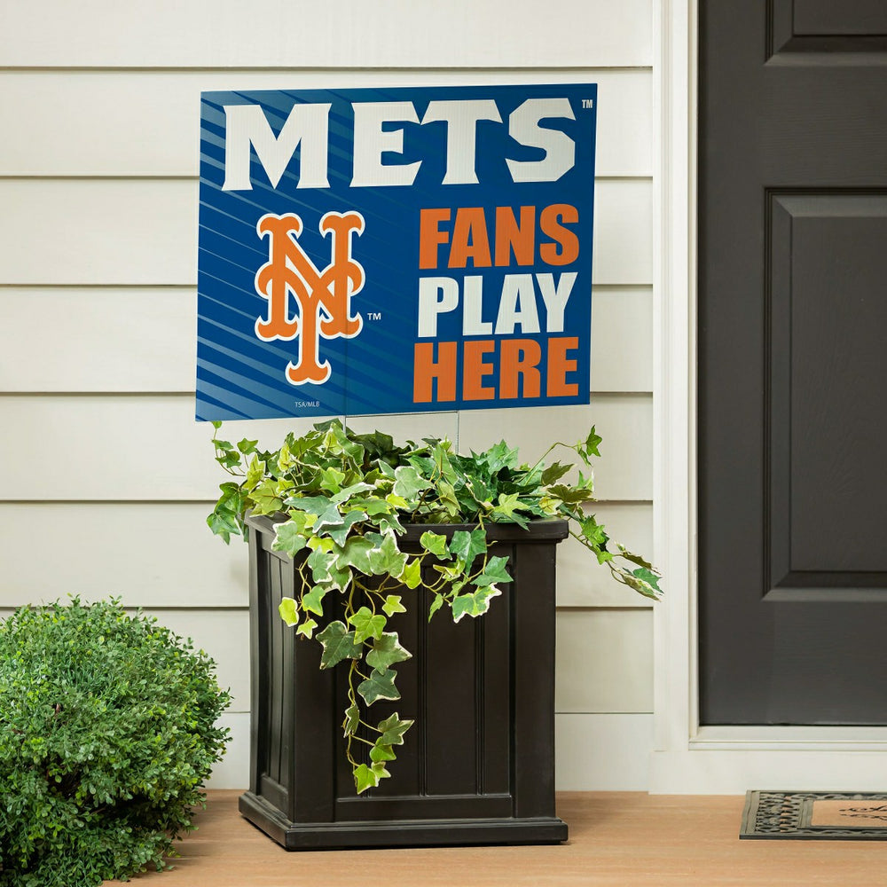 New York Mets Coroplast Yard Sign "Fans Play Here", MLB, Home