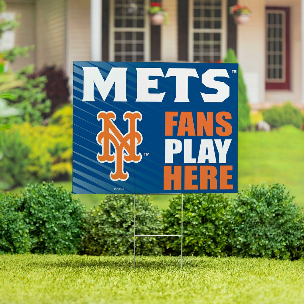 New York Mets Coroplast Yard Sign "Fans Play Here", MLB, Home
