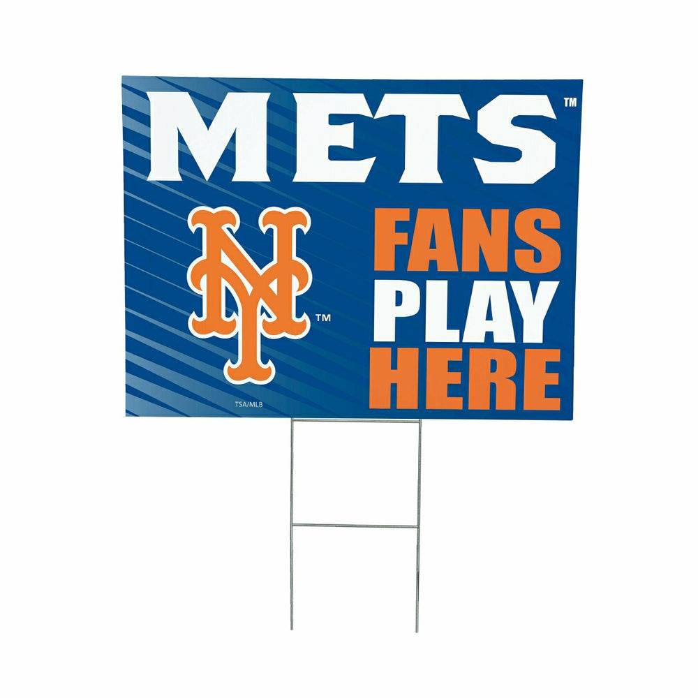 New York Mets Coroplast Yard Sign "Fans Play Here", MLB, Home