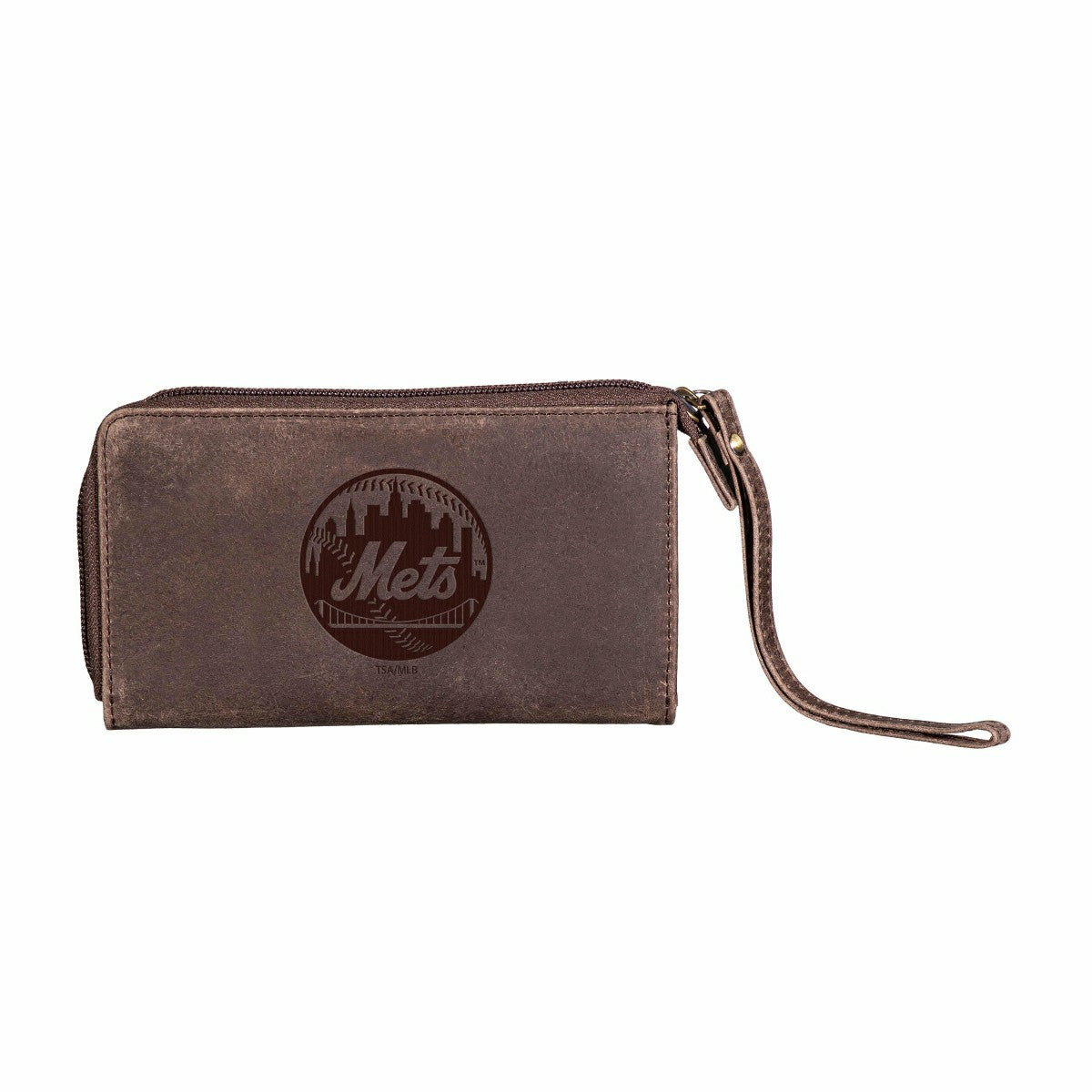 New York Mets Wristlet Wallet Brown, MLB, Home