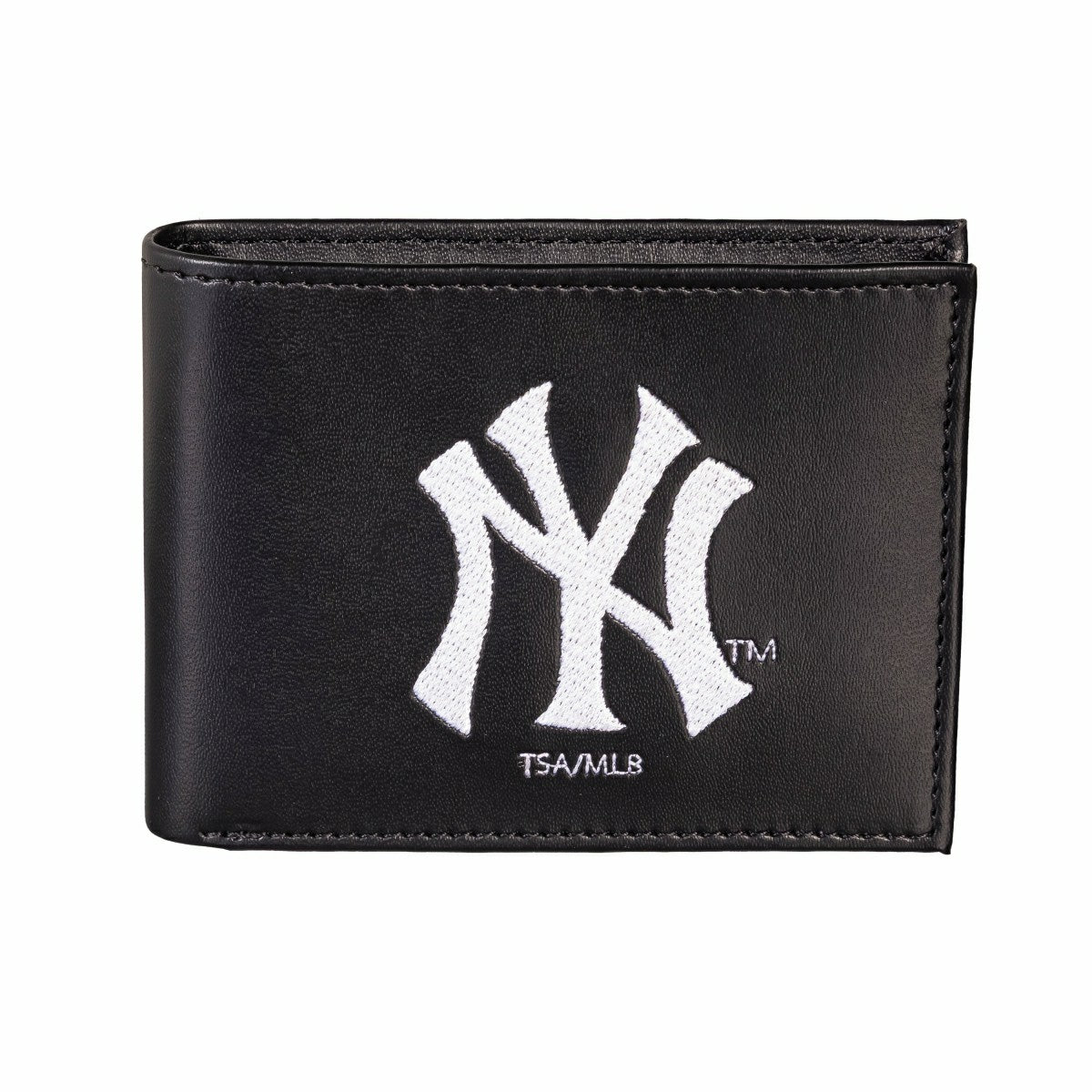 New York Yankees Black Bi-Fold Embroidered Wallet w/ RFID Blocking, MLB, Home