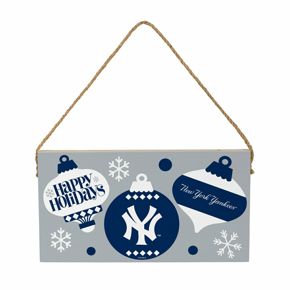 New York Yankees Holiday Wood Wall Sign, 6x11, MLB, Home