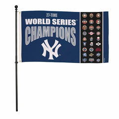 New York Yankees Single Sided Flag w/ 2 Grommets, 3'x5' Multi Win Flag, MLB, Home