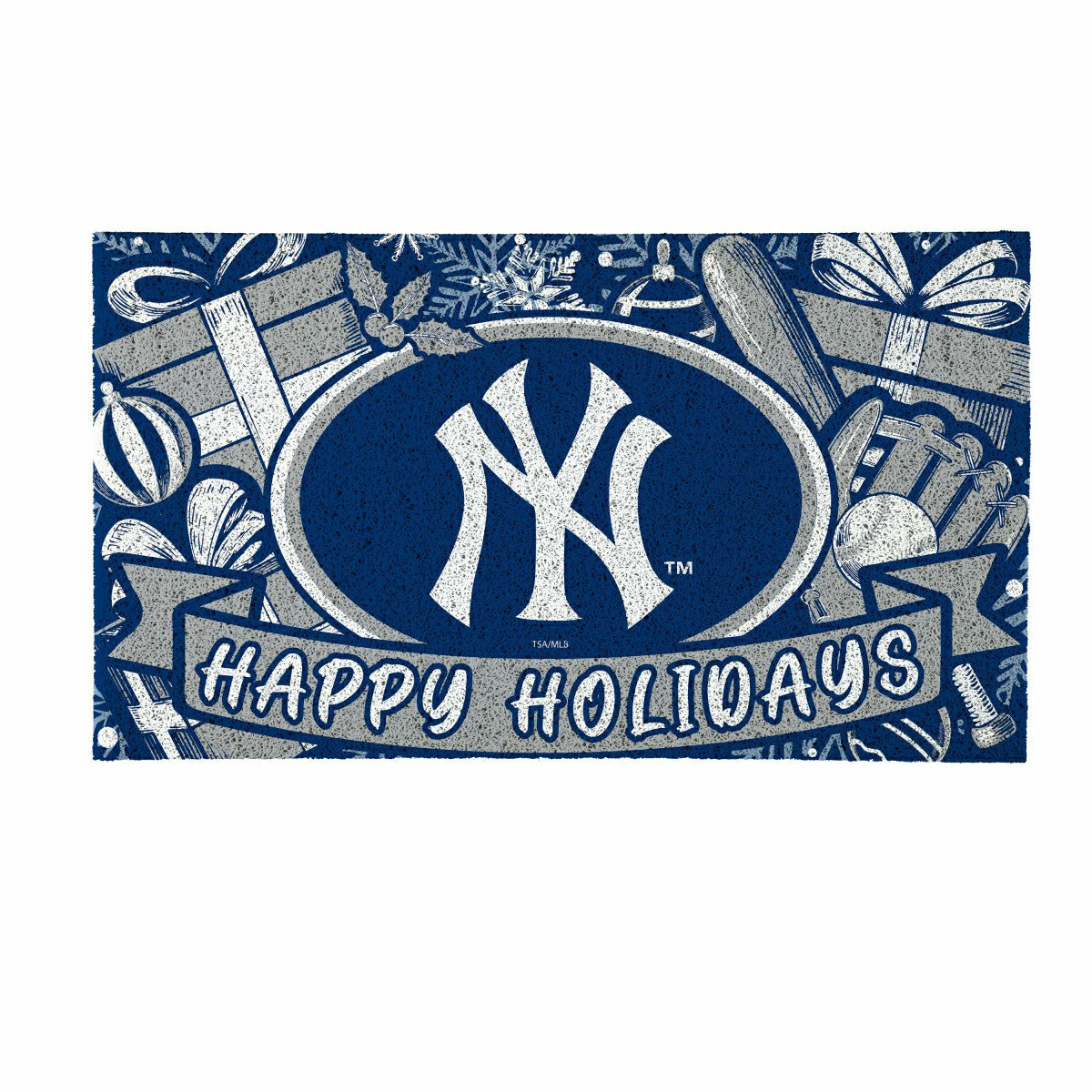 New York Yankees Holiday PVC Mat, 28"x16", MLB