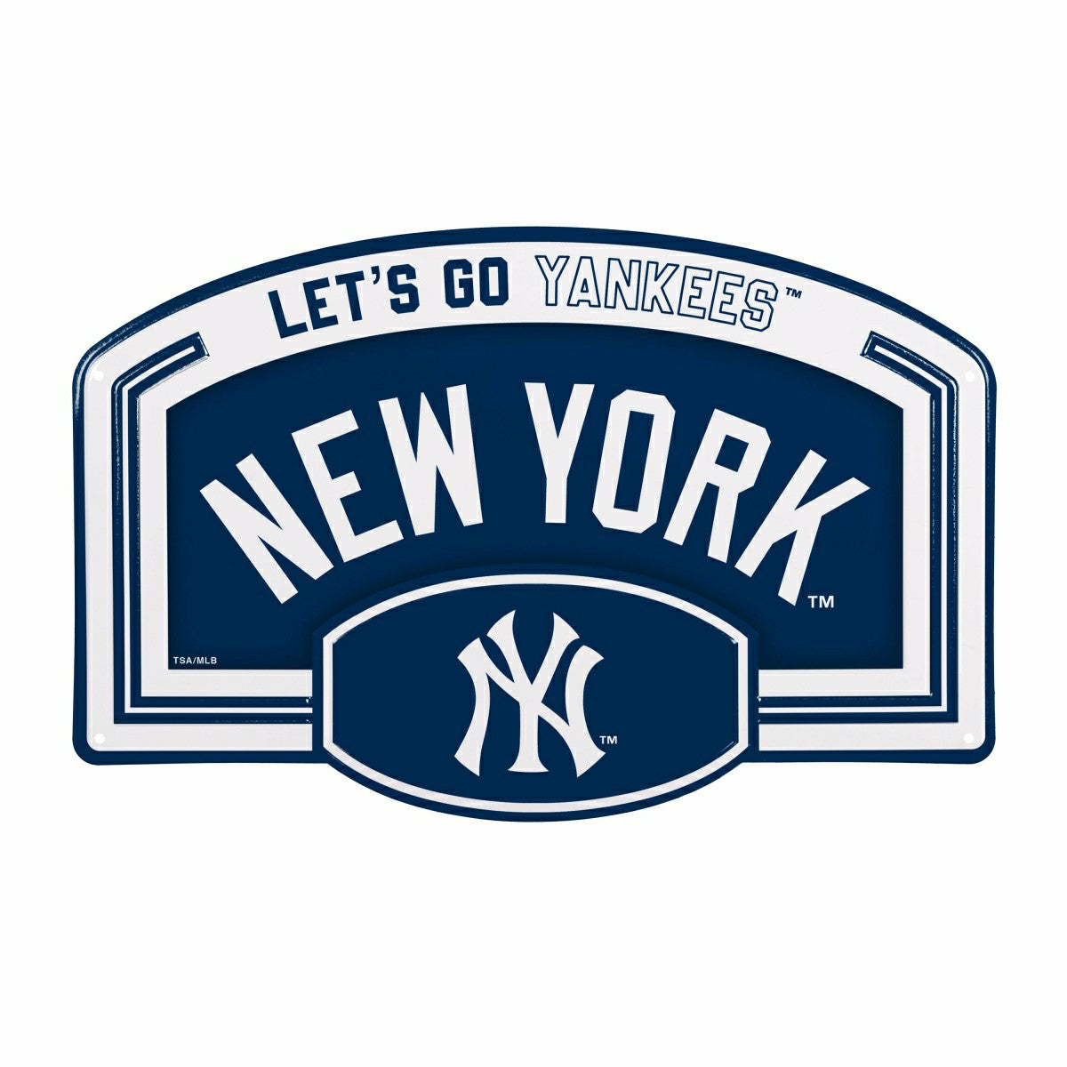 New York Yankees USA Embossed Steel Wall Sign, 11" x 17", MLB, Home