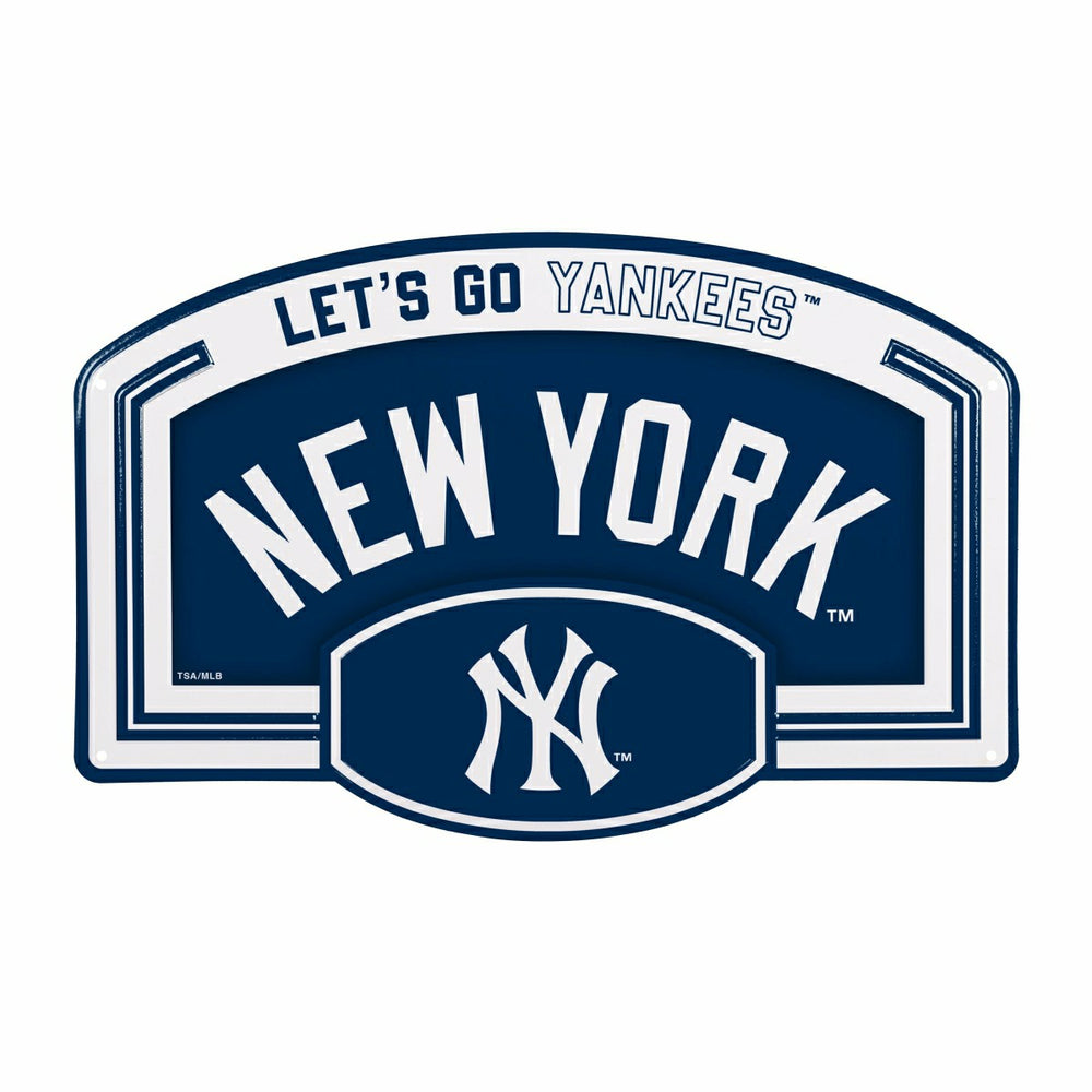 New York Yankees USA Embossed Steel Wall Sign, 11" x 17", MLB, Home