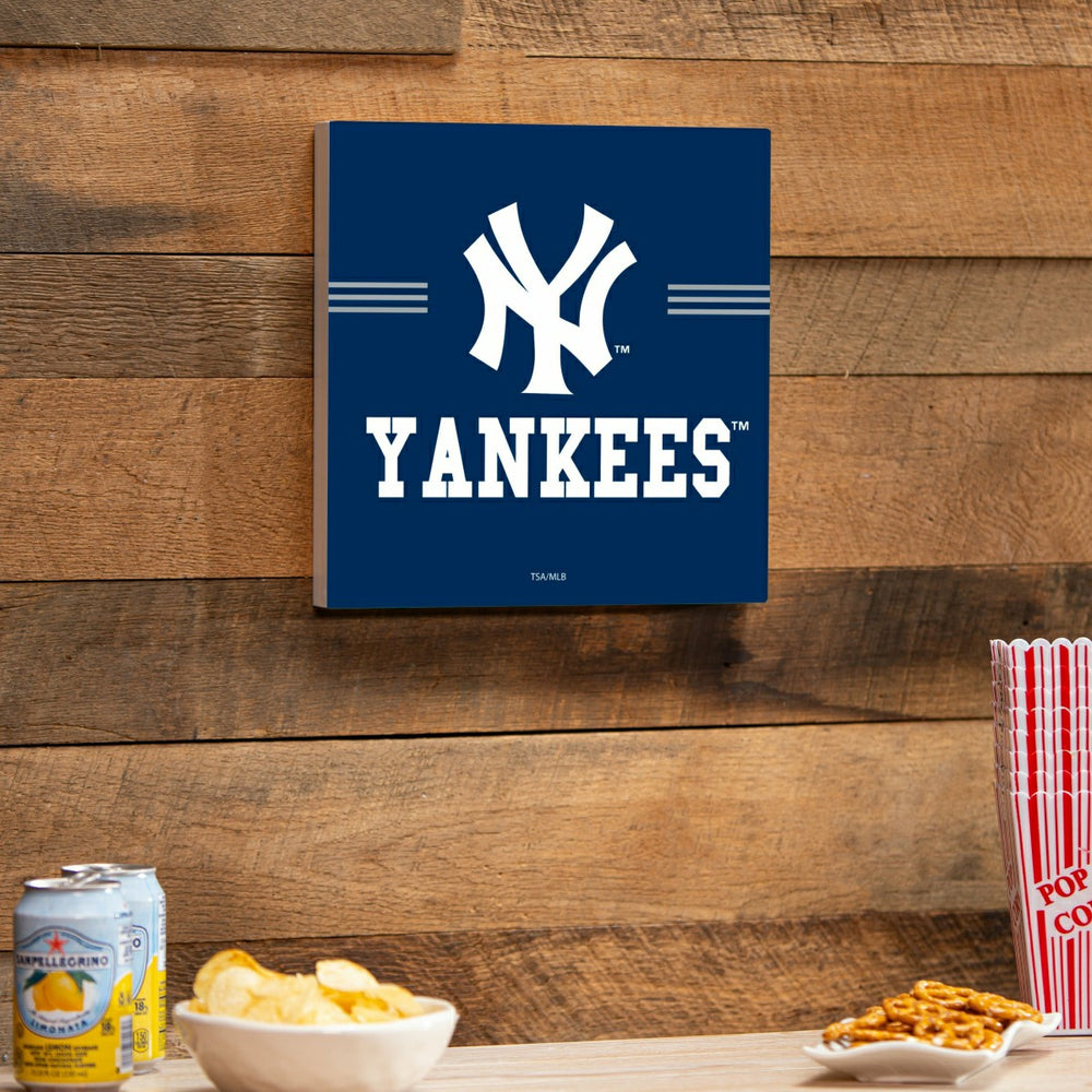 New York Yankees Wood Wall Sign, 12x12, MLB, Home