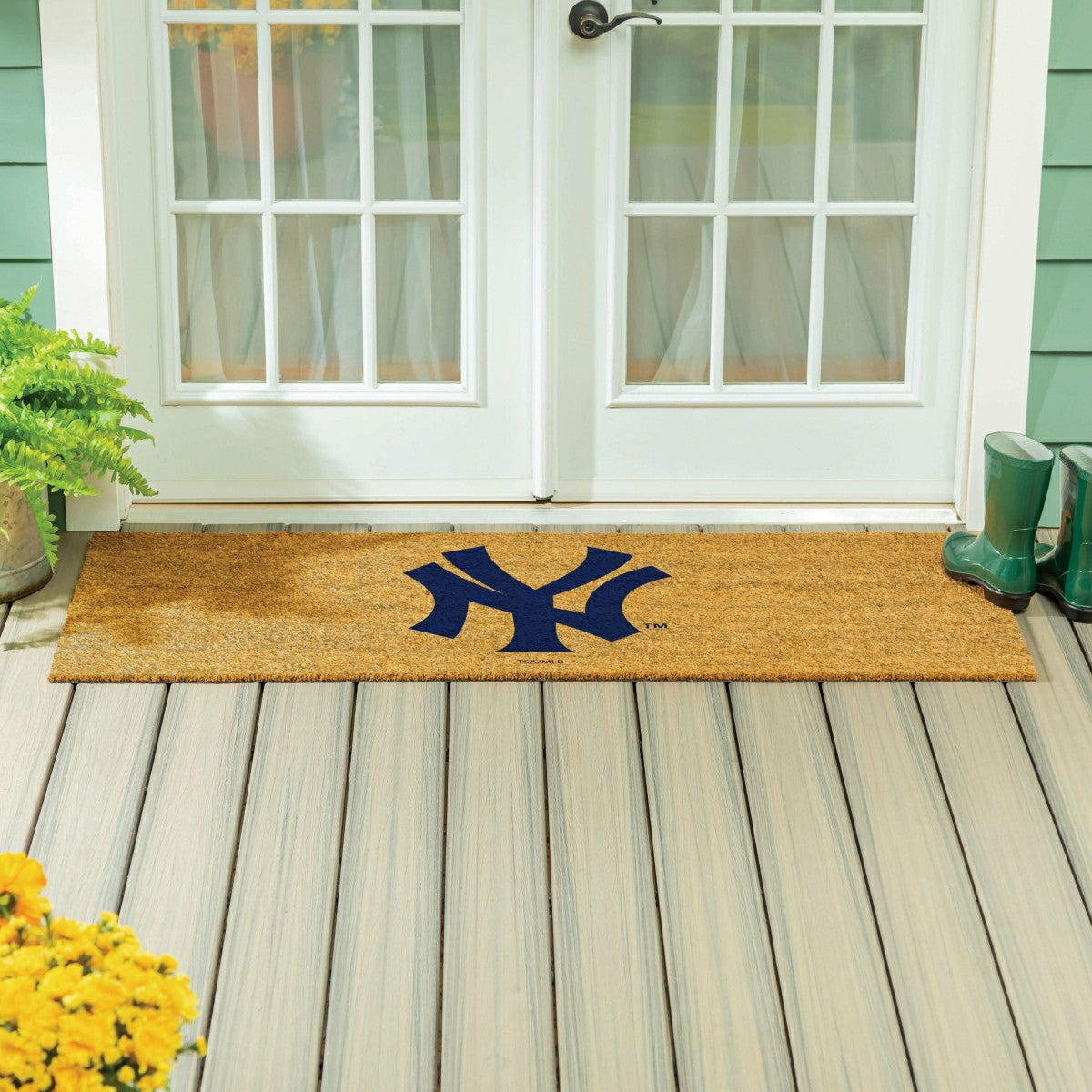 NY Yankees Extra Large Full Color Coir Mat, 60"x24", MLB