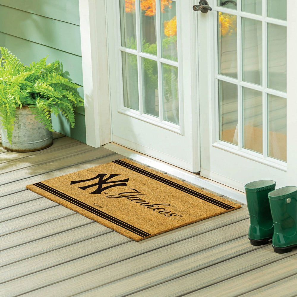 NY Yankees Large One Color Coir Mat, 36"x24", MLB