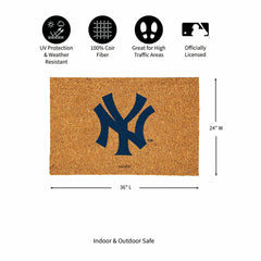 NY Yankees Large Full Color Coir Mat, 36"x24", MLB