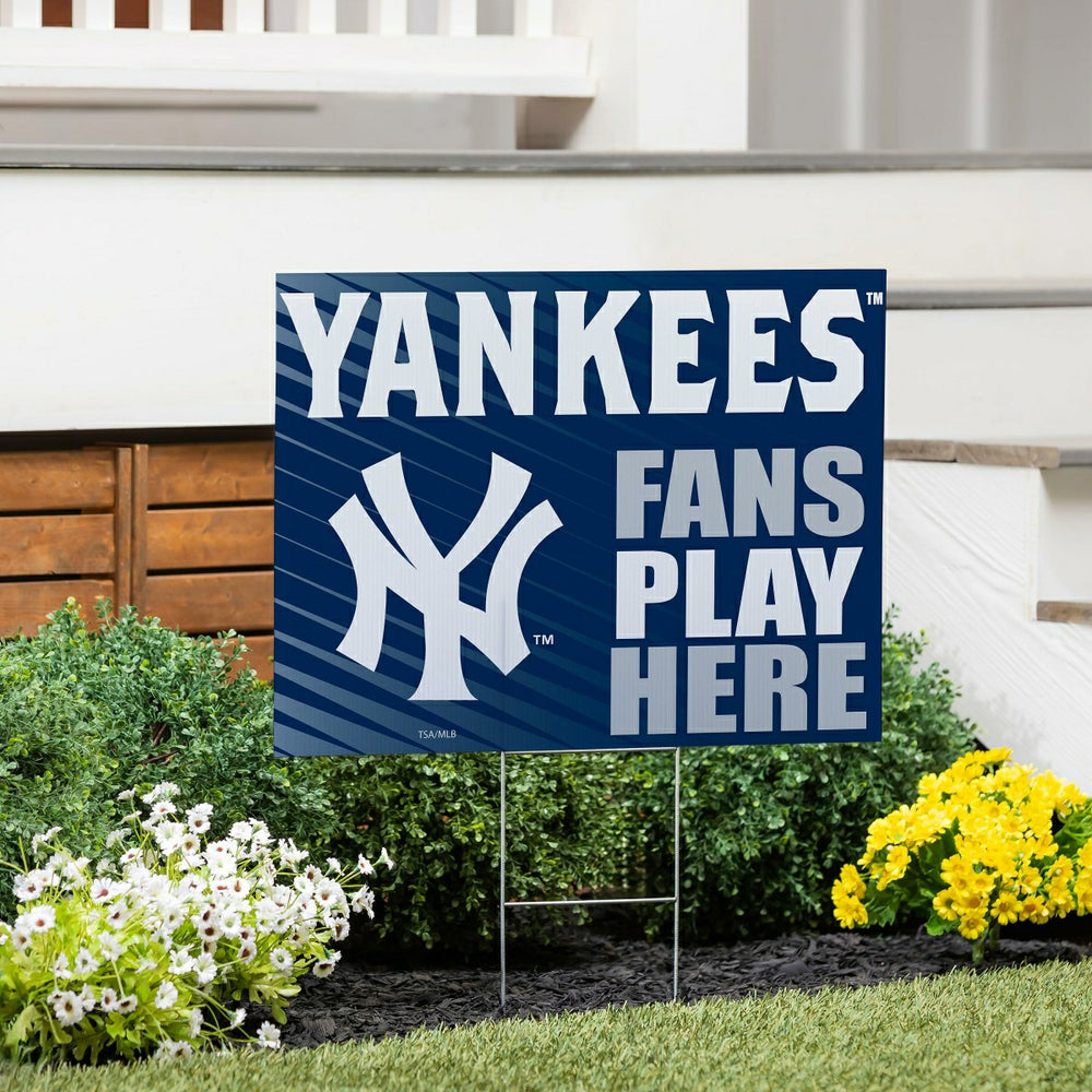 New York Yankees Coroplast Yard Sign "Fans Play Here", MLB, Home