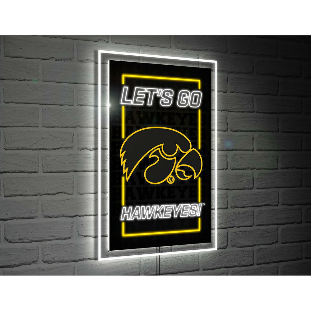 University of Iowa College Rectangle Neolite LED Decor, Sale, Collegiate, Home