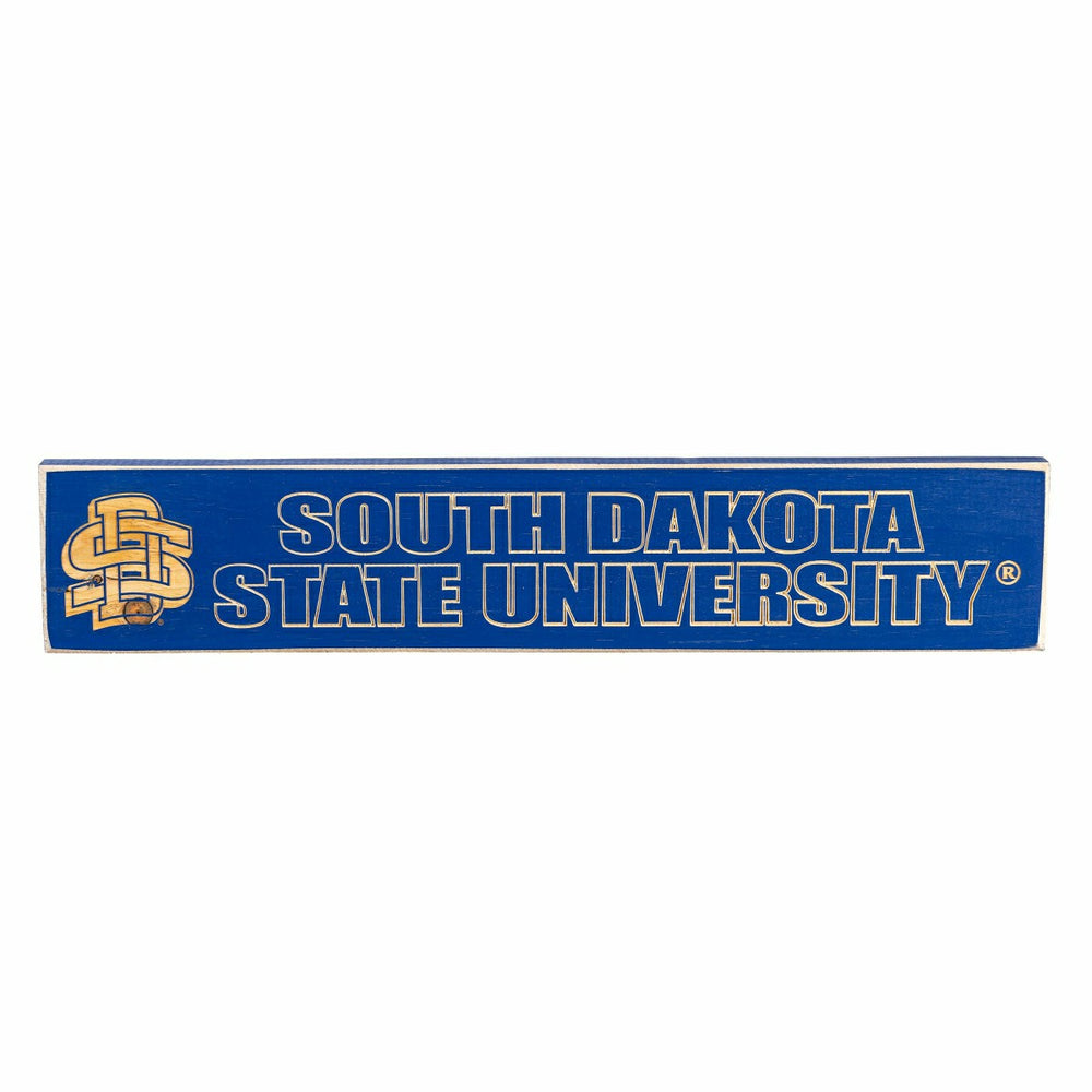 South Dakota State University Engraved Wood Sign, 3.5" x 18", Sale, Collegiate, Home
