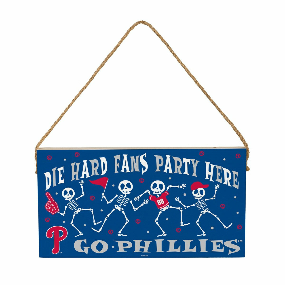Philadelphia Phillies Halloween Wood Wall Sign, 6x11, MLB, Home