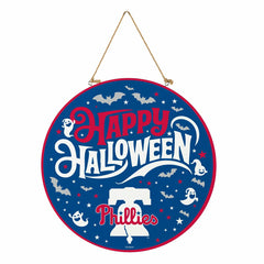 Philadelphia Phillies Halloween Round Door Décor with Hanging Rope, 18, MLB, Home