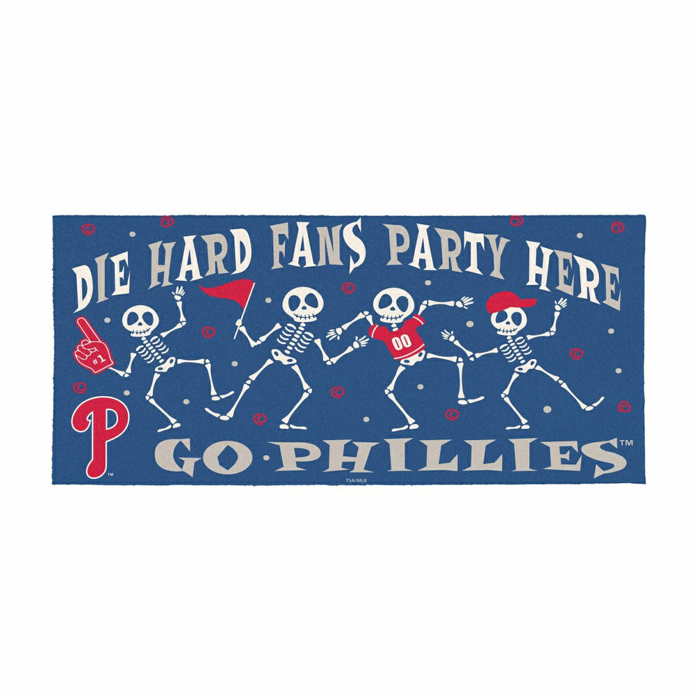 Philadelphia Phillies Flocked Coir Halloween Sassafras Switch Mat, 22", MLB