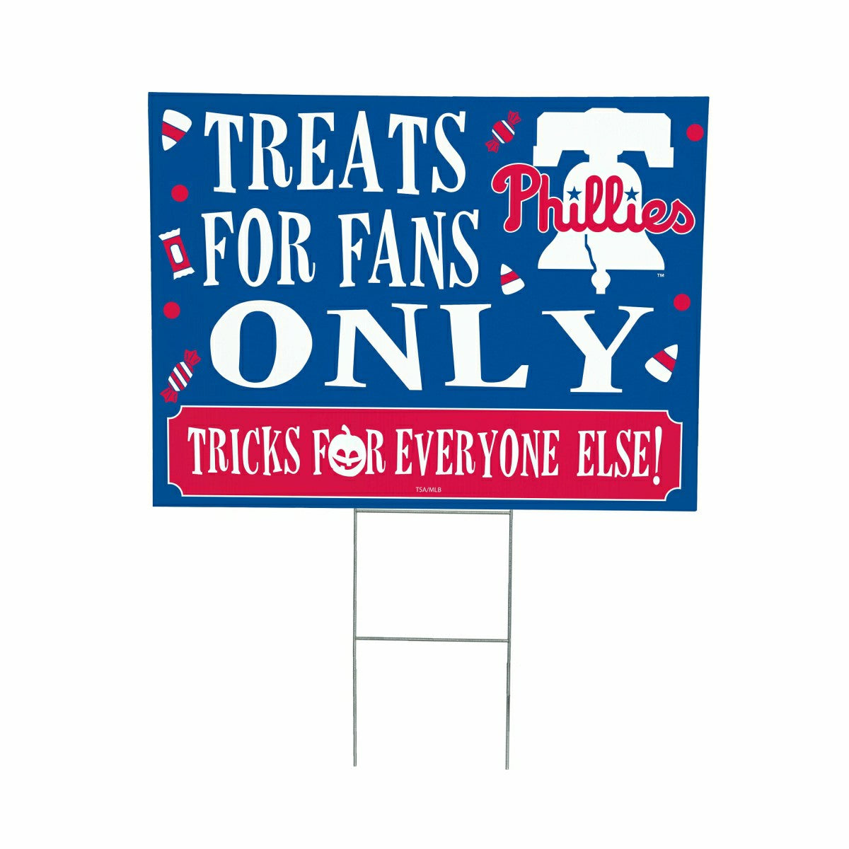 Philadelphia Phillies Yard Sign, Halloween Treats for Fans, MLB, Home