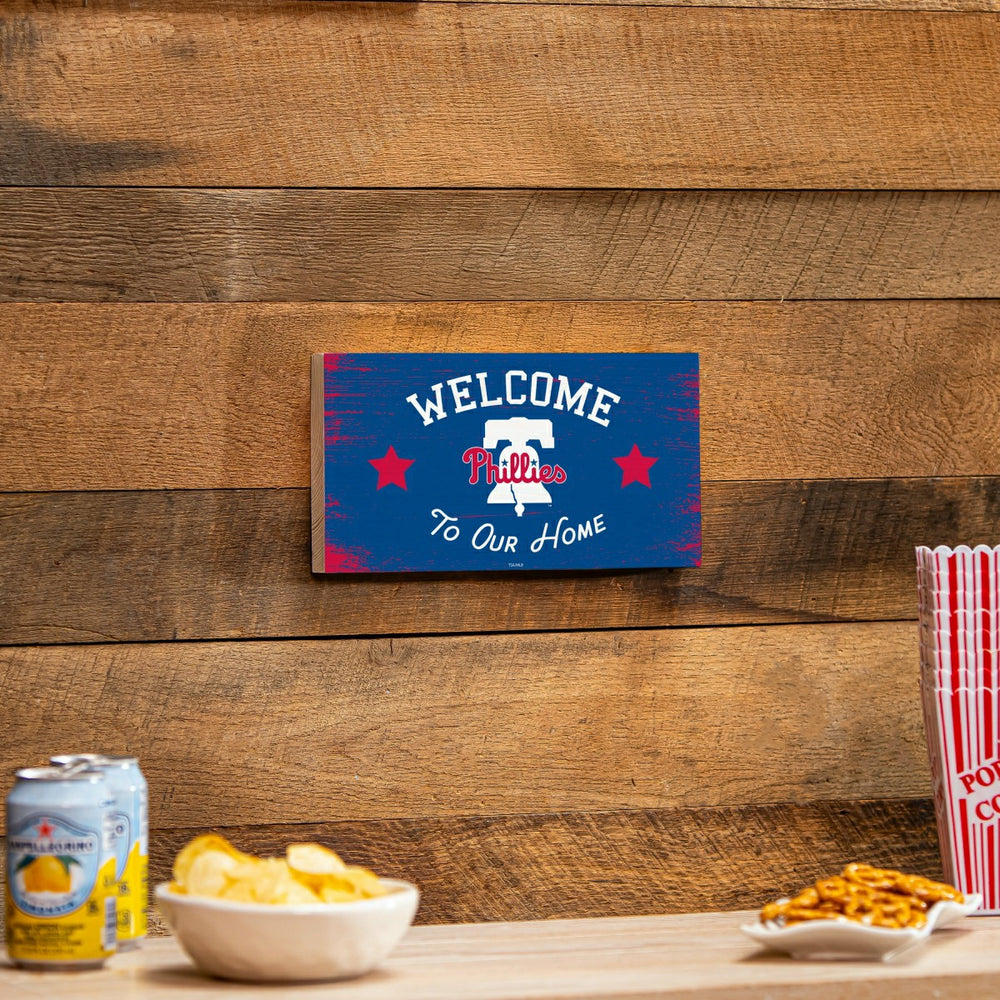 Philadelphia Phillies Wood Wall Sign, 6x11, MLB, Home