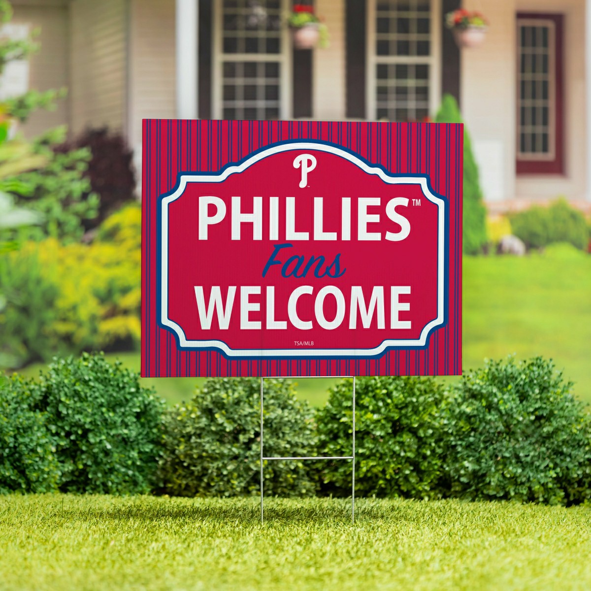 Philadelphia Phillies Coroplast Yard Sign, "Fans Welcome", MLB, Home