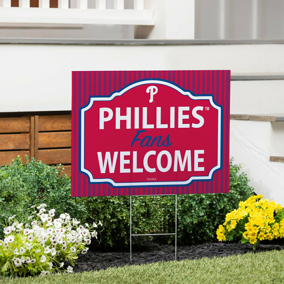 Philadelphia Phillies Coroplast Yard Sign, "Fans Welcome", MLB, Home