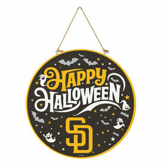 San Diego Padres Halloween Round Door Décor with Hanging Rope, 18x18, MLB, Home