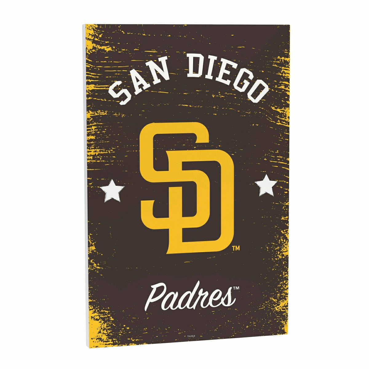 San Diego Padres Wood Wall Sign, 16x24, MLB, Home