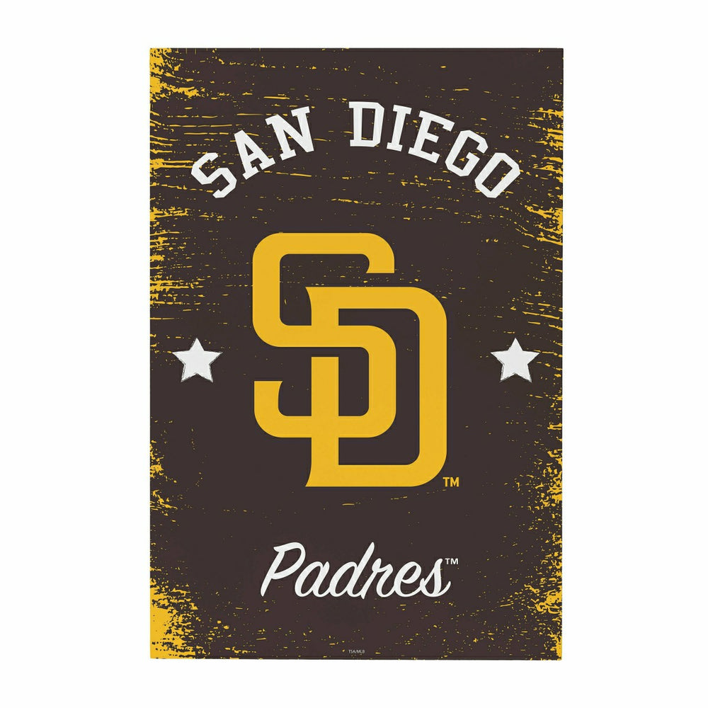 San Diego Padres Wood Wall Sign, 16x24, MLB, Home