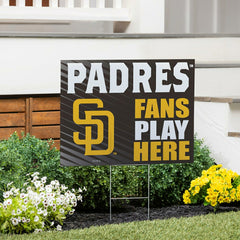 San Diego Padres Coroplast Yard Sign "Fans Play Here", MLB, Home